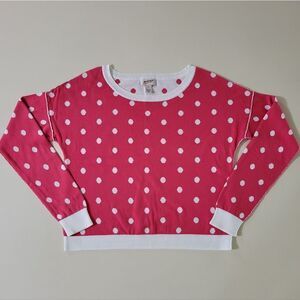 Arizona Jean Co. Women's Cherry Polka Dot Pullover Long Sleeve Sweater